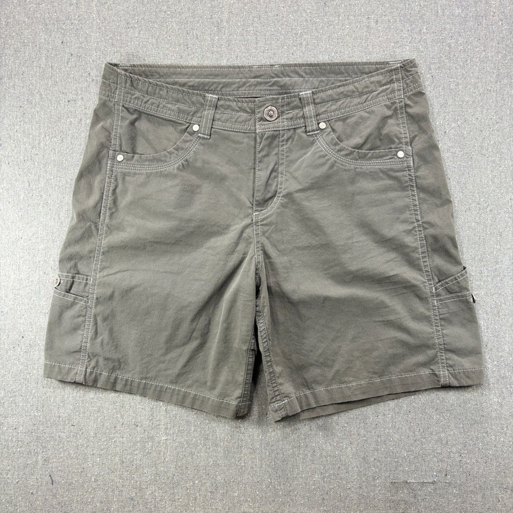 Kuhl Womens Kontra Cargo Shorts Size 10 Gray Hiking Outdoor Gorpcore